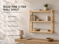 Modern White Wood Wall-Mounted Shelf Unit