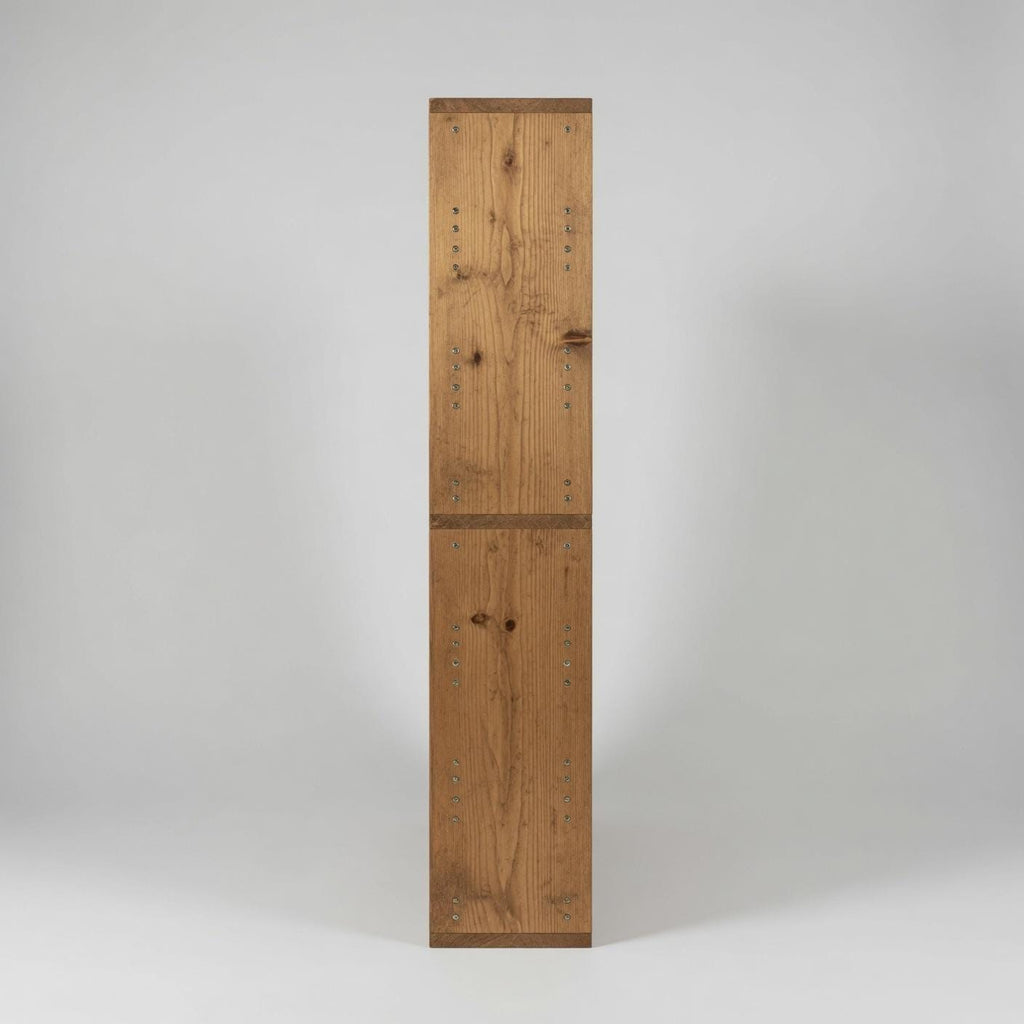 Solid Pine Wood Bookshelf, Rustic Multi-Shelf Storage Rack, Natural Modern Furniture