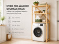 Over-Washer Storage Rack | Natural Solid Pine, 3 Shelves, Space-Saving Utility
