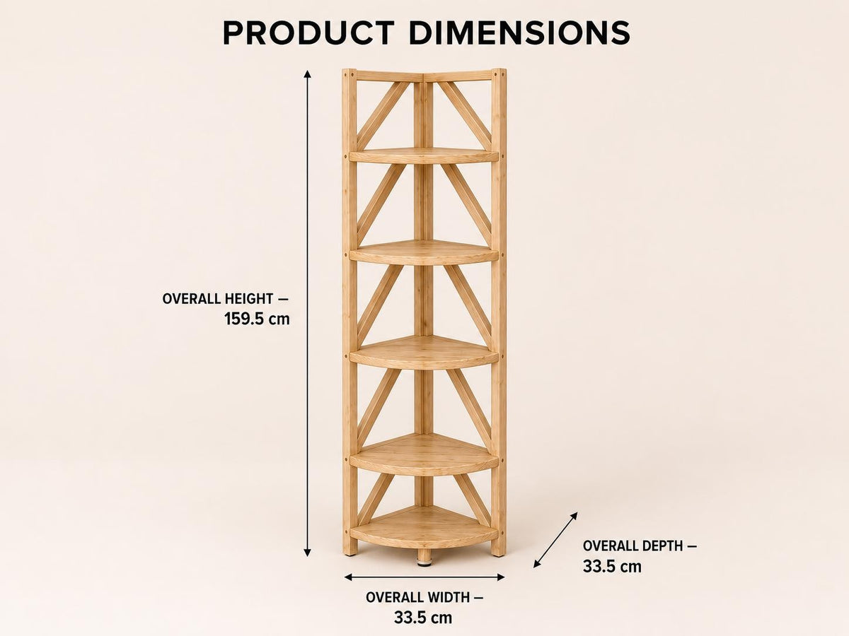 Natural Pine Corner Bookshelf, Minimalist Open Storage, Eco-Friendly Modern Furniture